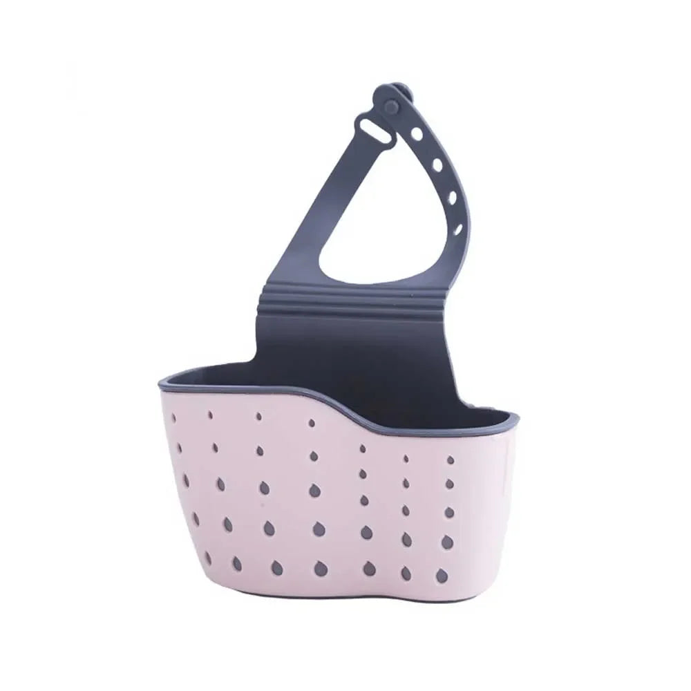Home Storage Drain Basket Kitchen Sink Holder Adjustable Soap Sponge Shlf Hanging Drain Basket Bag Kitchen Accessories