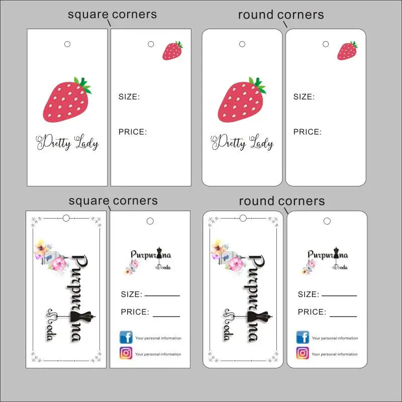 Custom Personalize Paper wig hang tag Labels Clothing Private Brand Tags Handmade Labels  Brand Paper Tags with plastic rope