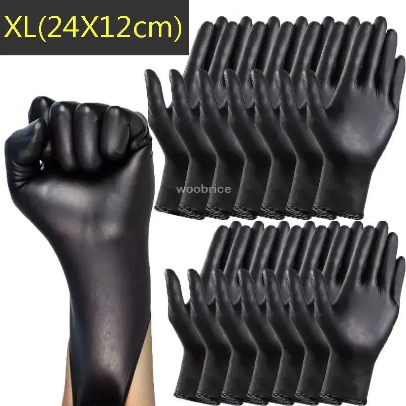 Disposable Gloves Nitrile Gloves Kitchen Black Home Cooking knit reel Tools Tattoo Washing Car Household Cleaning Work Gloves