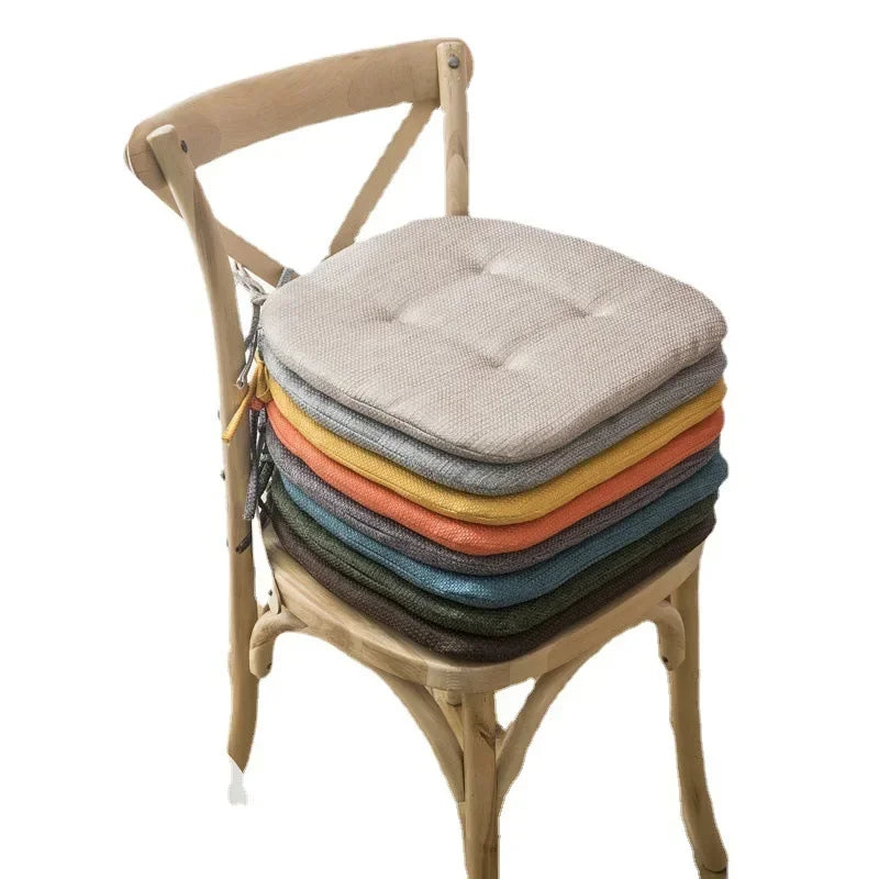 Summer Breathable Cushion Four-Nail Anti-Slip Chair Cushion Classroom Living Room Chair Season Nordic Solid Color Cushion