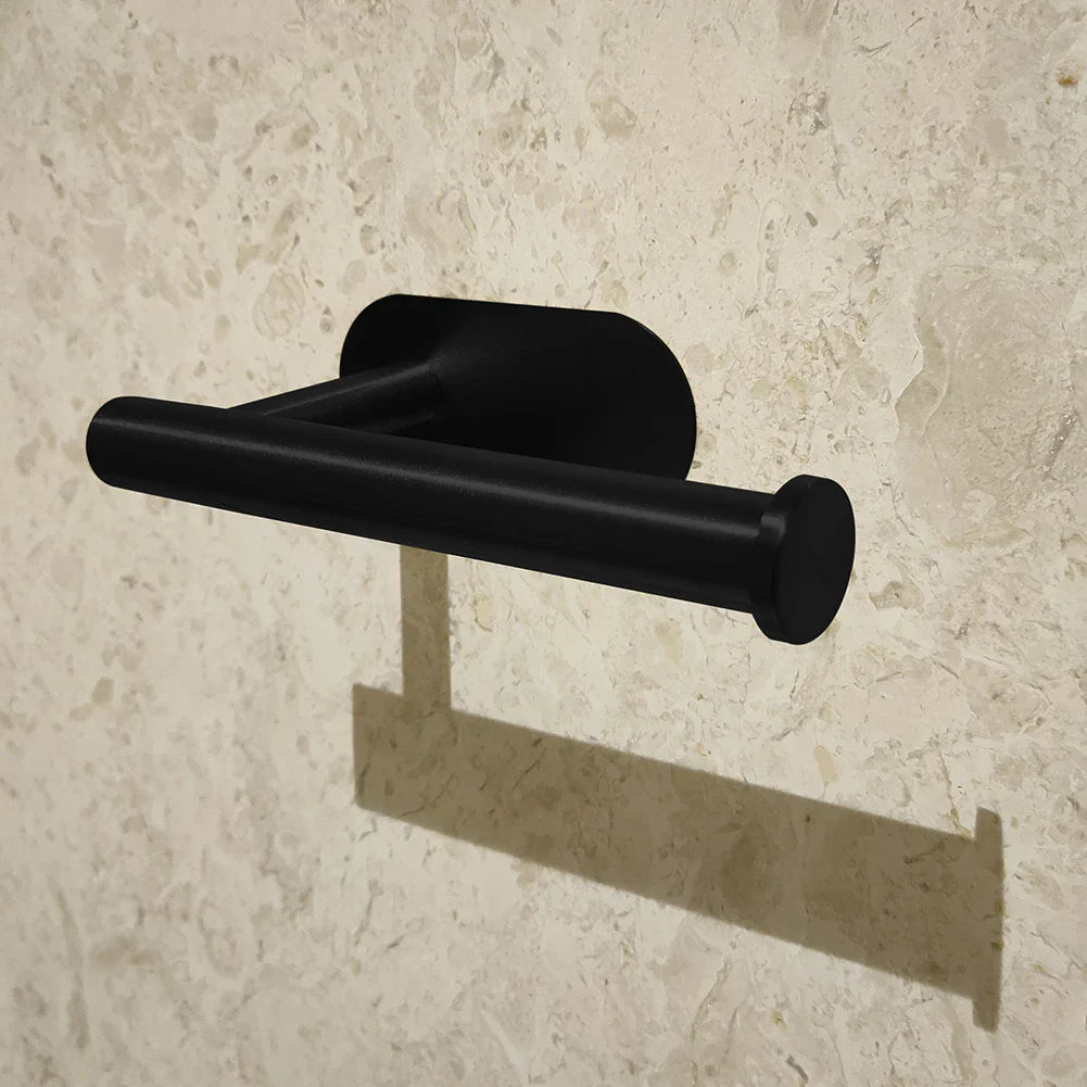 Adhesive Toilet Roll Paper Holder Organizer Wall Mount Storage Stand Kitchen Bathroom No Drill Tissue Towel Dispenser Stainless