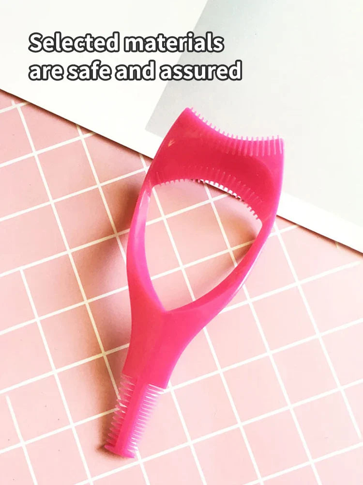 Handy Eyelash Aid Clip Pink Eye Makeup Aid Tool Y Shape Silicone Mascara Applicator Shield Multifunctional Silicone Eyeliner Mak