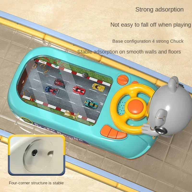 Kids Steering Wheel Driving Toy Dodge Vehicle Electronic Simulation Adventure Game with Music Sound Effects for Girl Boy