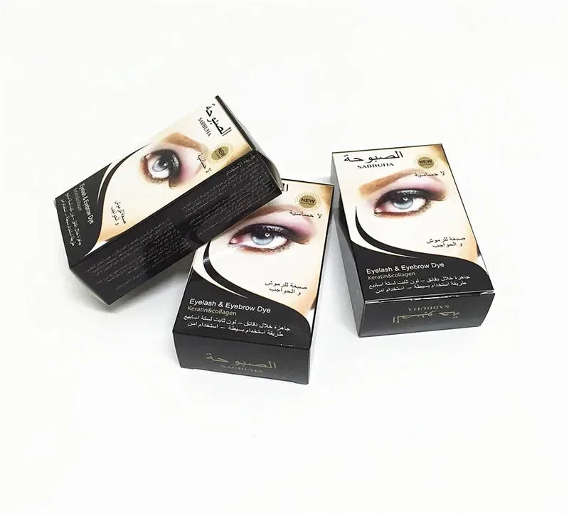Professional Eyelash Eyebrow Dye Gel - 15-Minute Fast Tint Brown Black Color Cream Kit