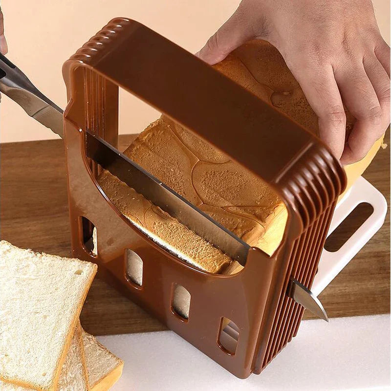 Toast Bread Slicer Stand, Foldable Plastic Cutting Tool, Sandwich Cutter Mold, Loaf Cutter Rack, Baking Tool, Kitchen Gadgets