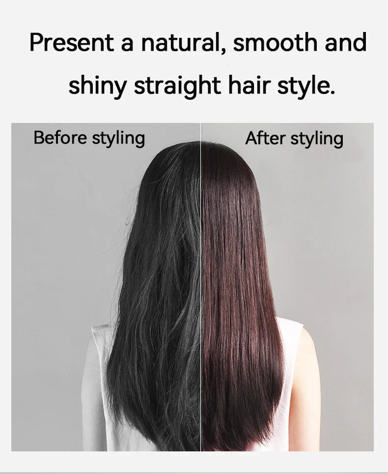 2-in-1 Hair Straightener and Dryer Combo - Negative Ion Heating Flat Iron for Quick, Long - Lasting Hair Styling at Home，salon