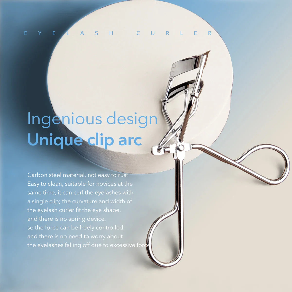 IMAGIC 1Pcs Silver Protable Long Lasting Professional Natural Curling Not Hurt Eyelashes Folding False Beauty Tools Cosmetic