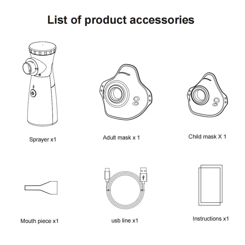 Medical Silent Mesh Nebulizer Handheld Asthma Inhaler Atomizer Children Health Care Mini Portable Nebulizer Humidifier