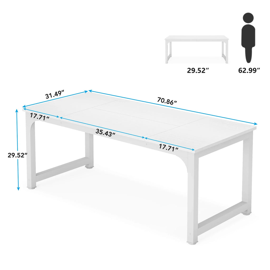 Tribesigns Modern Computer Desk Large Office Desk Computer Table Study Writing Desk Workstation for Home Office