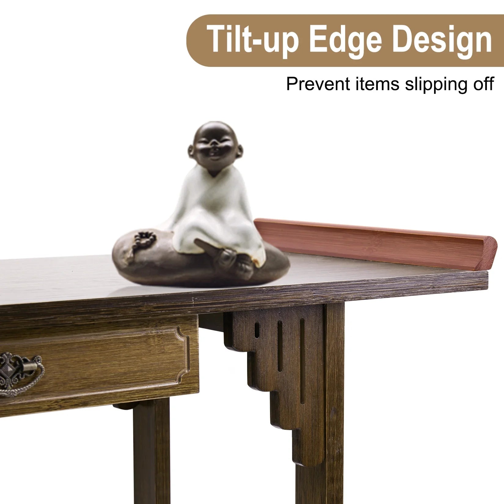 Chinese Style Hall Console Table, Accent Table, Entryway with Drawer, Storage Shelf, Wood Furniture