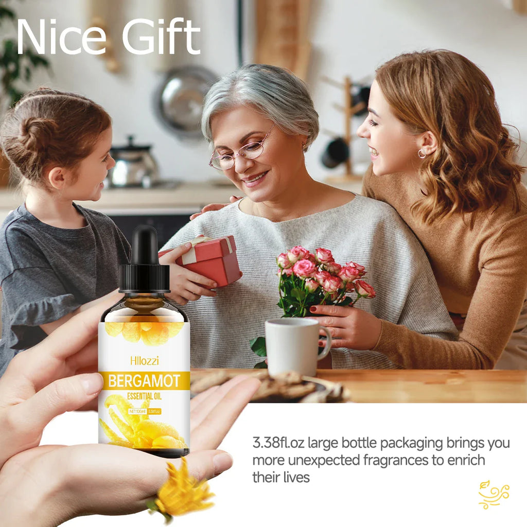 Bergamot Oil, Premium Essential Oil for Hair Care, Home Diffusers, Skin, Spas, Massage and Humidifiers