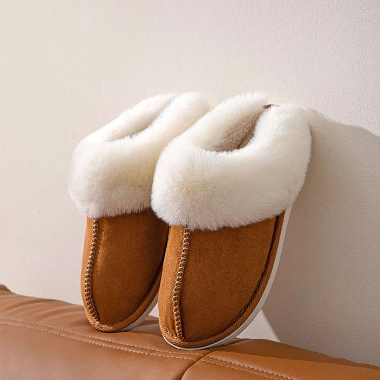 Furry Home Slippers Women 2024 Winter Designer Shoes Ladies Flats Casual Warm Plush House Fur Slides Couple Footwear Large Size