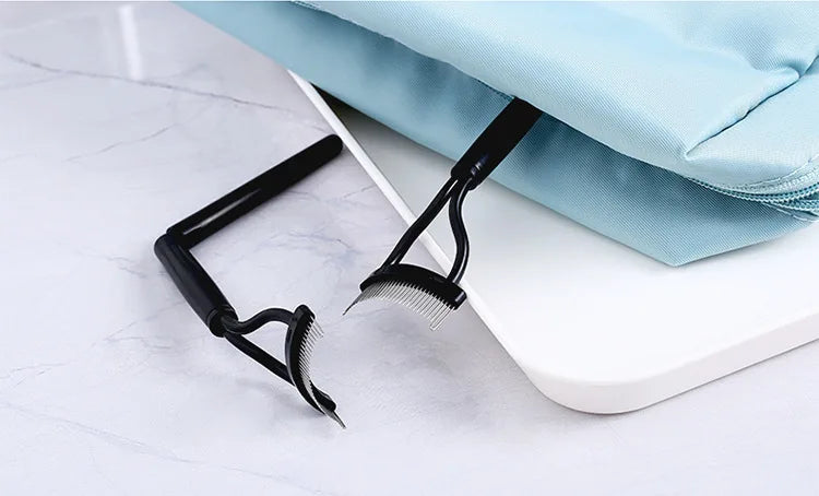 Eyelash Separator Metal Teeth Foldable Eyelash Curler Beauty Makeup Stainless Eyelash Brush Comb Mascara Curl Makeup Tool