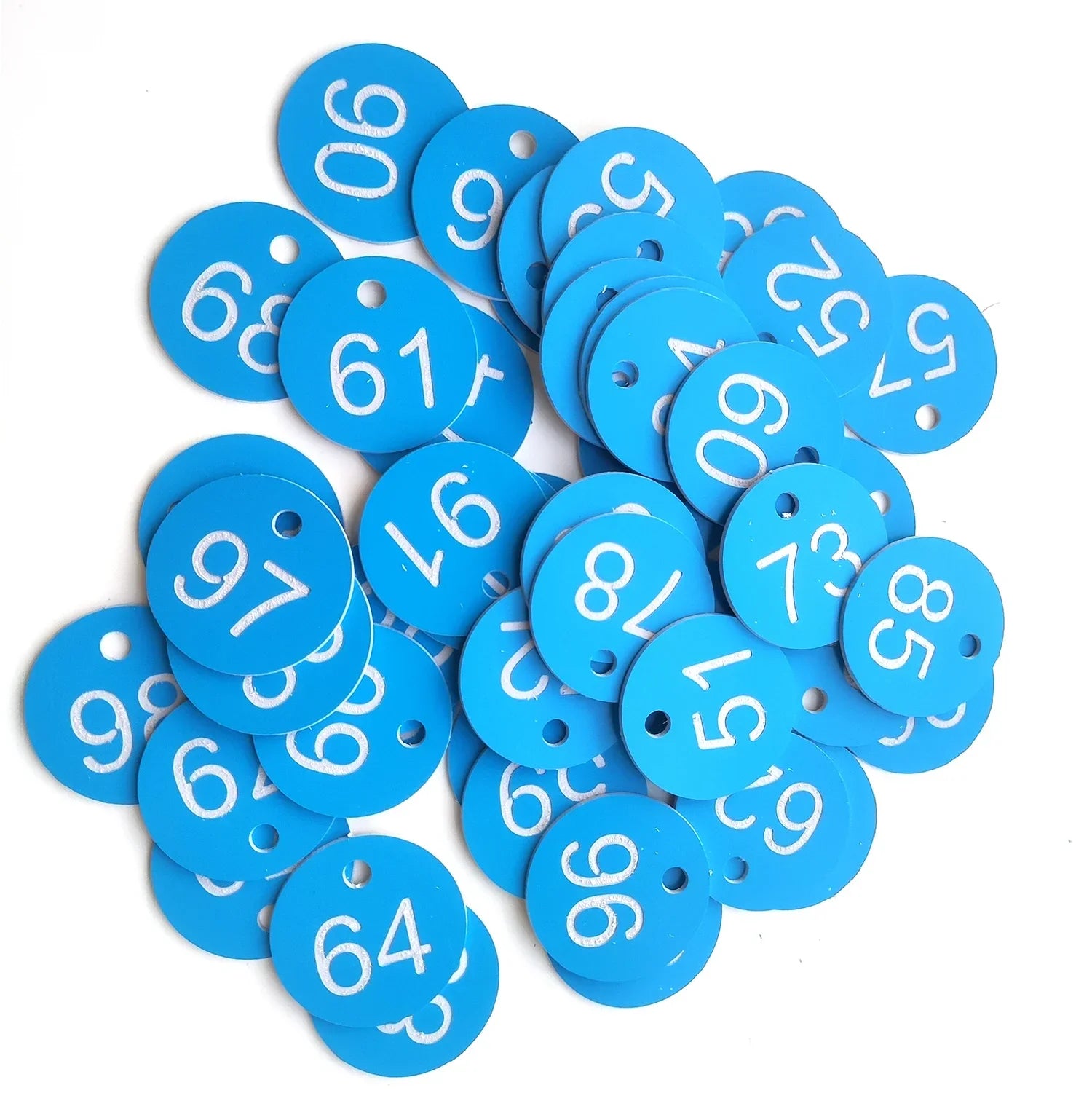 Numbered Sign Labels Beehive Tags Garden Box Mark with Hole Plant Markers  1-50 1-100 50pcs 100pcs