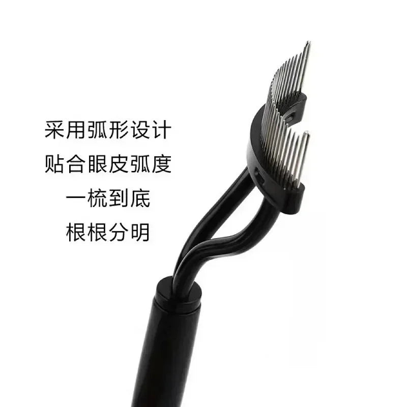 Eyelashs Brush Comb 1pc Eyelash Separator Metal Teeth Foldable Eye lash Curler Beauty Makeup Stainless Mascara Curl Make up Tool