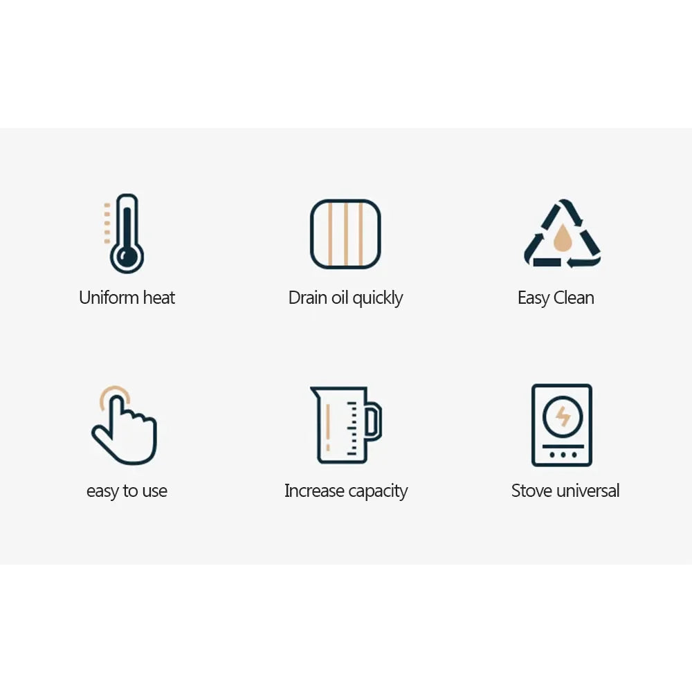 Japanese Deep Fryer With Thermometer and Lid 304 Stainless Steel Kitchen Tempura Fryer Pan Fryer Without Oil Frying Pan Fryer