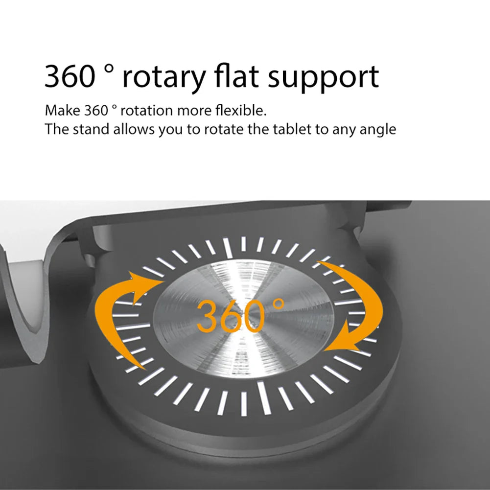 Foldable Bracket Stand 360 Degree Rotating Hollowed Tablet Holder Anti Slip Tablet Holder Desk Height Adjustable for 4.7-12 Inch