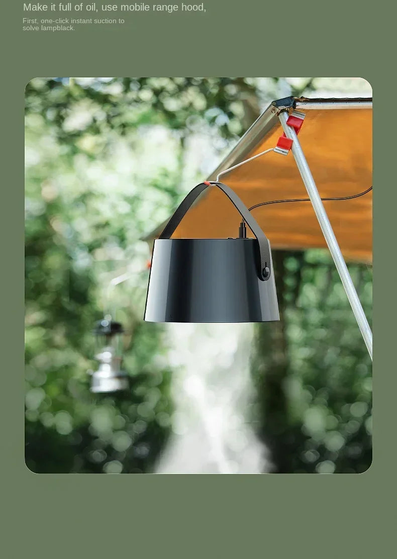 2024 New Portable Exhaust Fan Small Kitchen Hood Extractor Barbecue USB Supply Desktop Range Hoods Mini Suction Cooker Hood