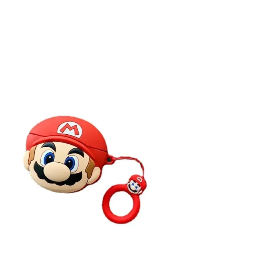 For Airpods 4 Case 2024,Cute 3D Cartoon Mary Game Silicone Earphone Cover For Airpod 4 Case/Airpods Pro 2 Case For Kids Funda