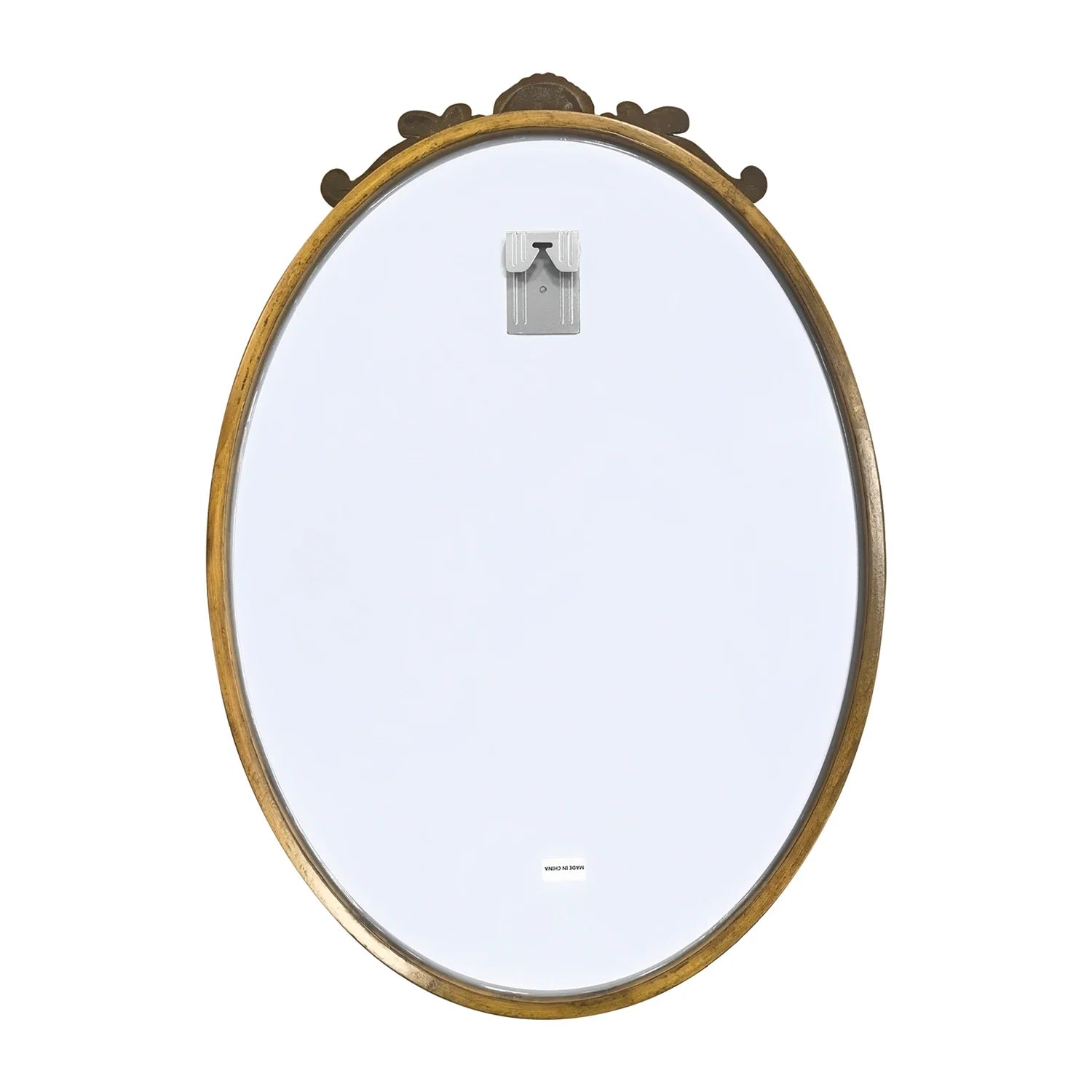 50/60/70CM Oval Vintage Baroque Mirror 3D Embossed Antique Frame Glam Wall Glass Mirror for Entryway, Fireplace, Living Room