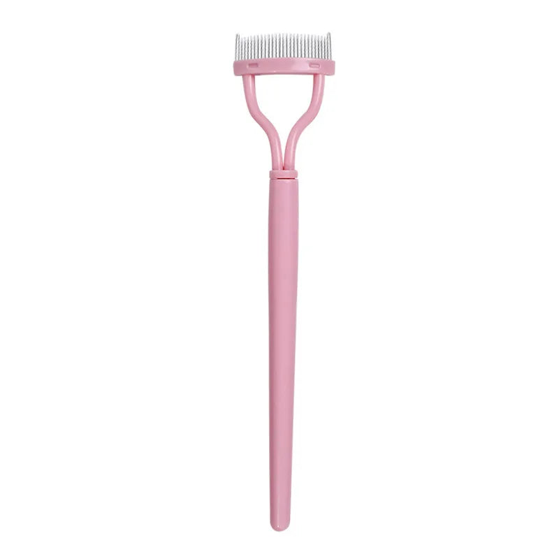 Eyelash Separator Metal Teeth Straight Eyelash Curler Beauty Makeup Stainless Eyelash Brush Comb Mascara Curl Makeup Tool
