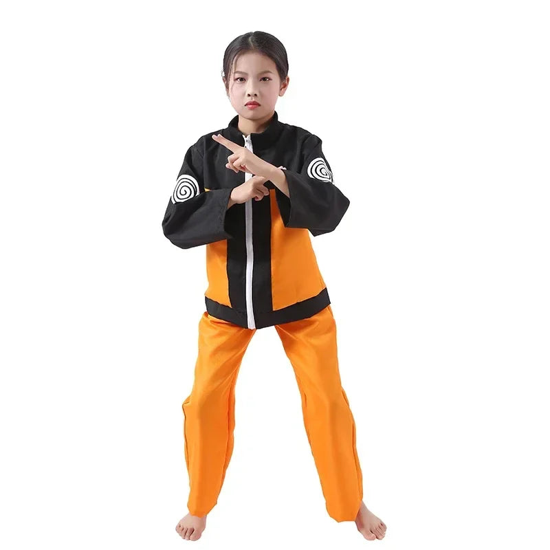 Deluxe Boys Anime Ninja Cosplay Costume Kids Fancy-dress Halloween Carnvial Dress-up Party Outfit