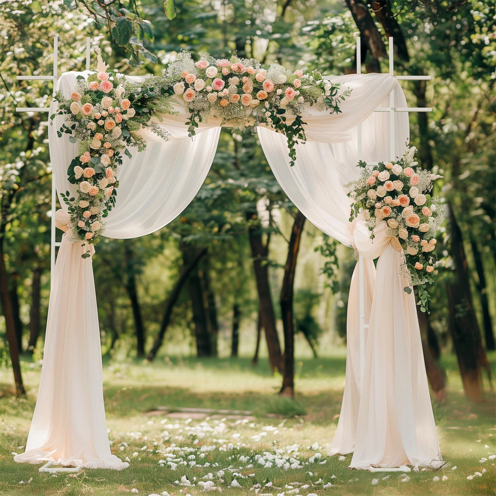 93 Inch Heavy Duty Wedding Arch Garden Plant Archway Backdrop Stand for Outdoor Party Ceremony