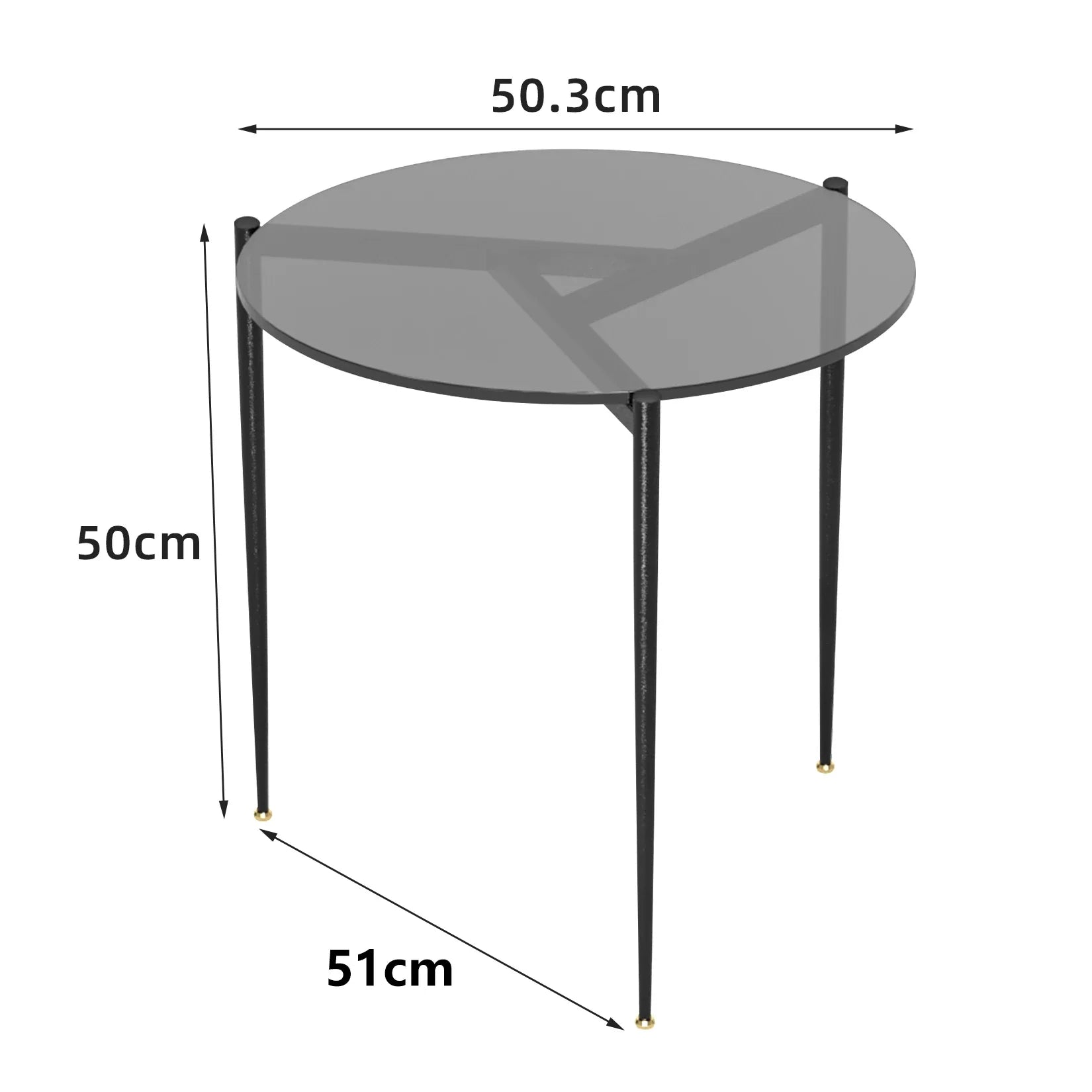 Modern Glass Coffee Table Side End Table Black Metal Legs Living Room Furniture Accent Table