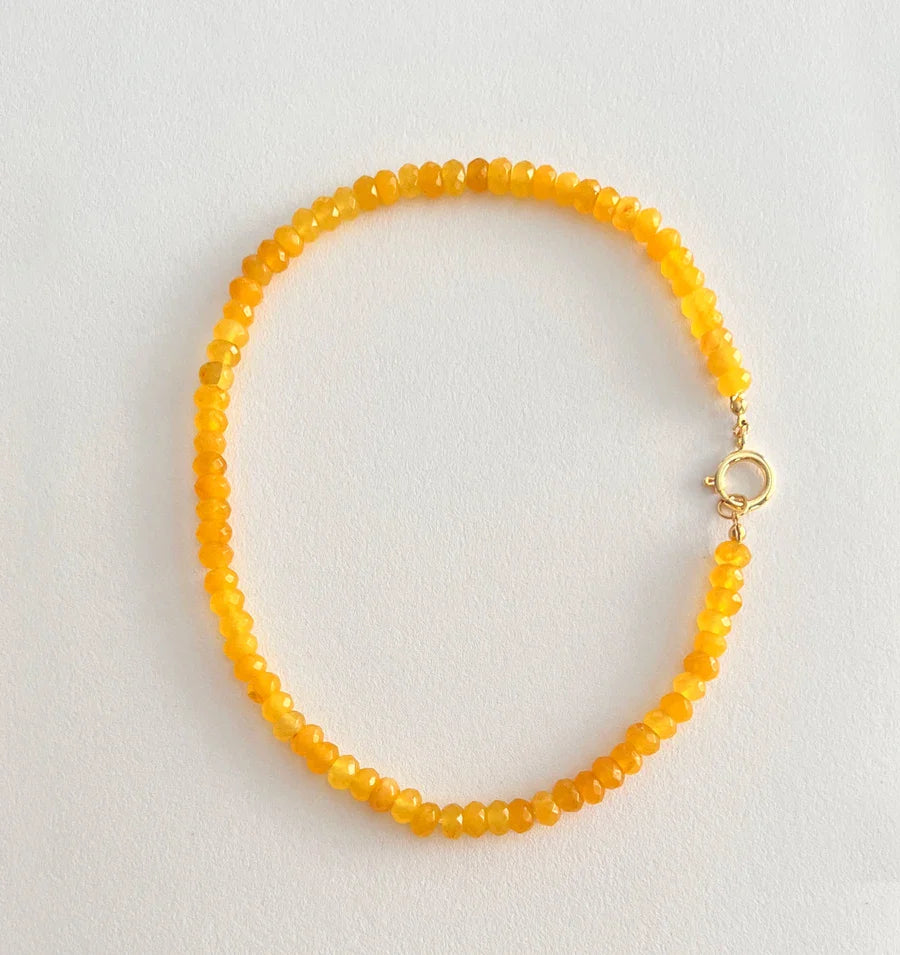 Colored Semi-precious Stone Fashion Necklace 5*8 Cut Natural Stone Beaded Necklace For women, Luxury Handmade  Jewelry