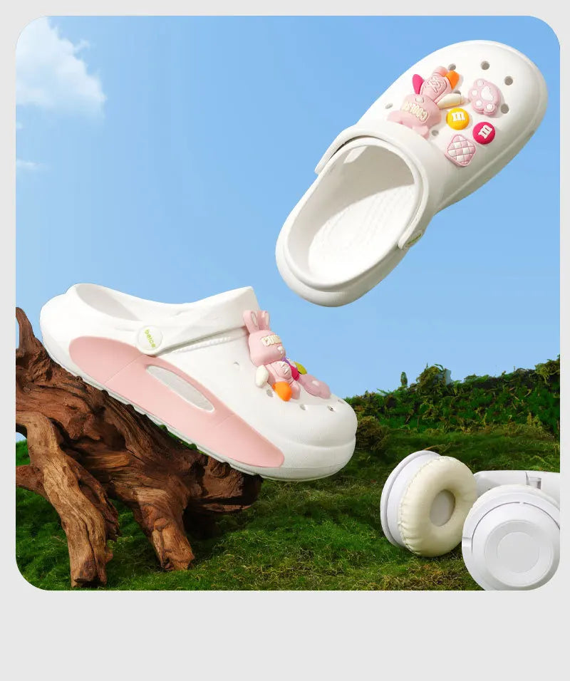 Casual Cute Non Slip Clogs For Girls, Breathable Lightweight Garden Clog Shoes For Indoor Outdoor Shower Beach Pool
