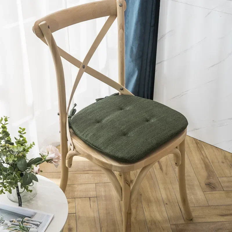 Summer Breathable Cushion Four-Nail Anti-Slip Chair Cushion Classroom Living Room Chair Season Nordic Solid Color Cushion