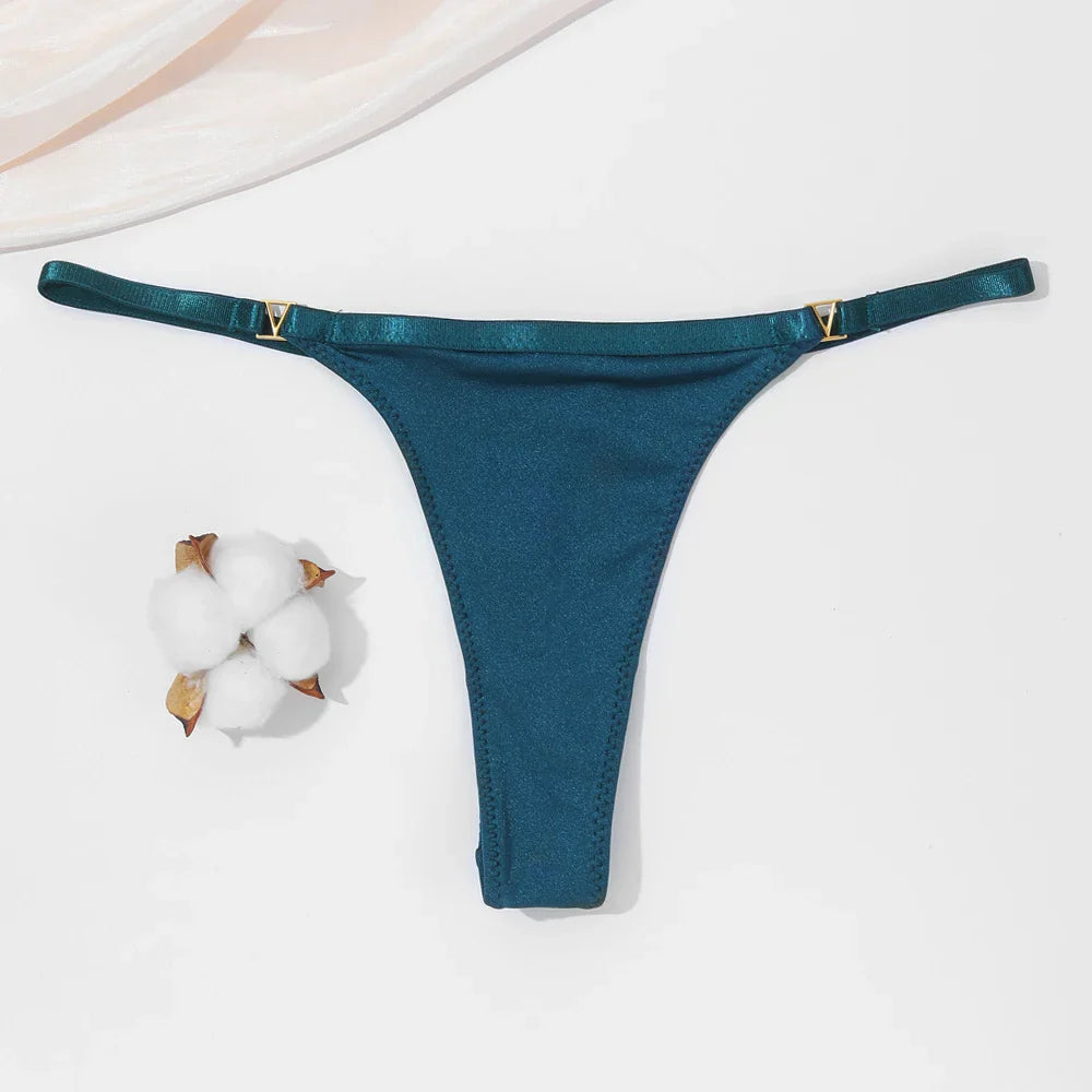 VKME 3Pcs/Set Women's Thong Panties Underwear Sexy Low Waist G-String T-Pants Panties Comfort Cotton Briefs Lingerie Underwear