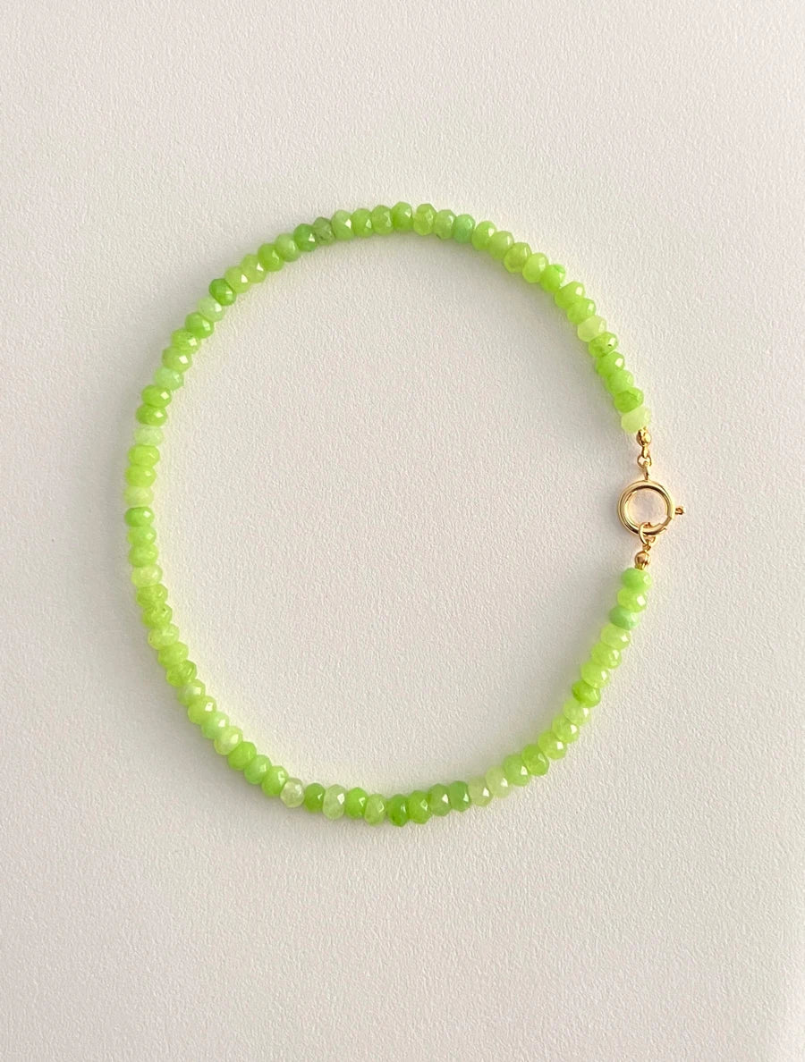 Colored Semi-precious Stone Fashion Necklace 5*8 Cut Natural Stone Beaded Necklace For women, Luxury Handmade  Jewelry