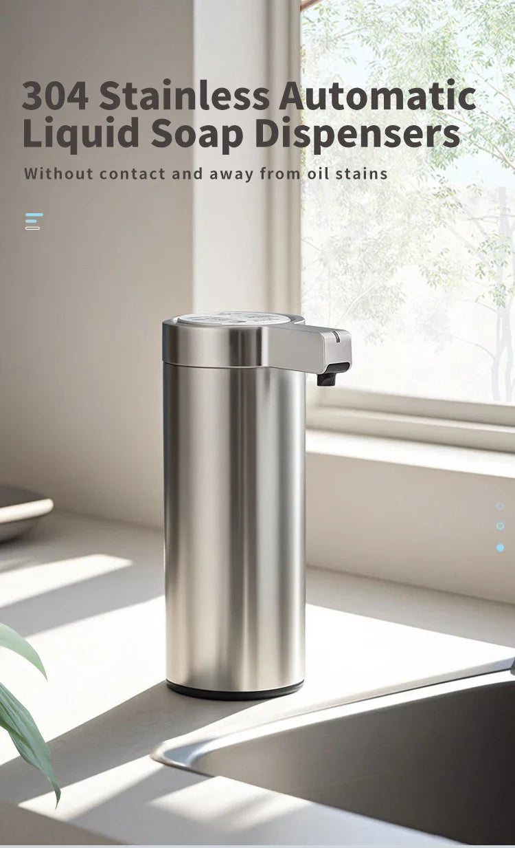 Kitchen Soap Machine Automatic Sensor Out of Hand Sanitizer Smart Electric Body Wash Soap Dispenser 304 Stainless Steel