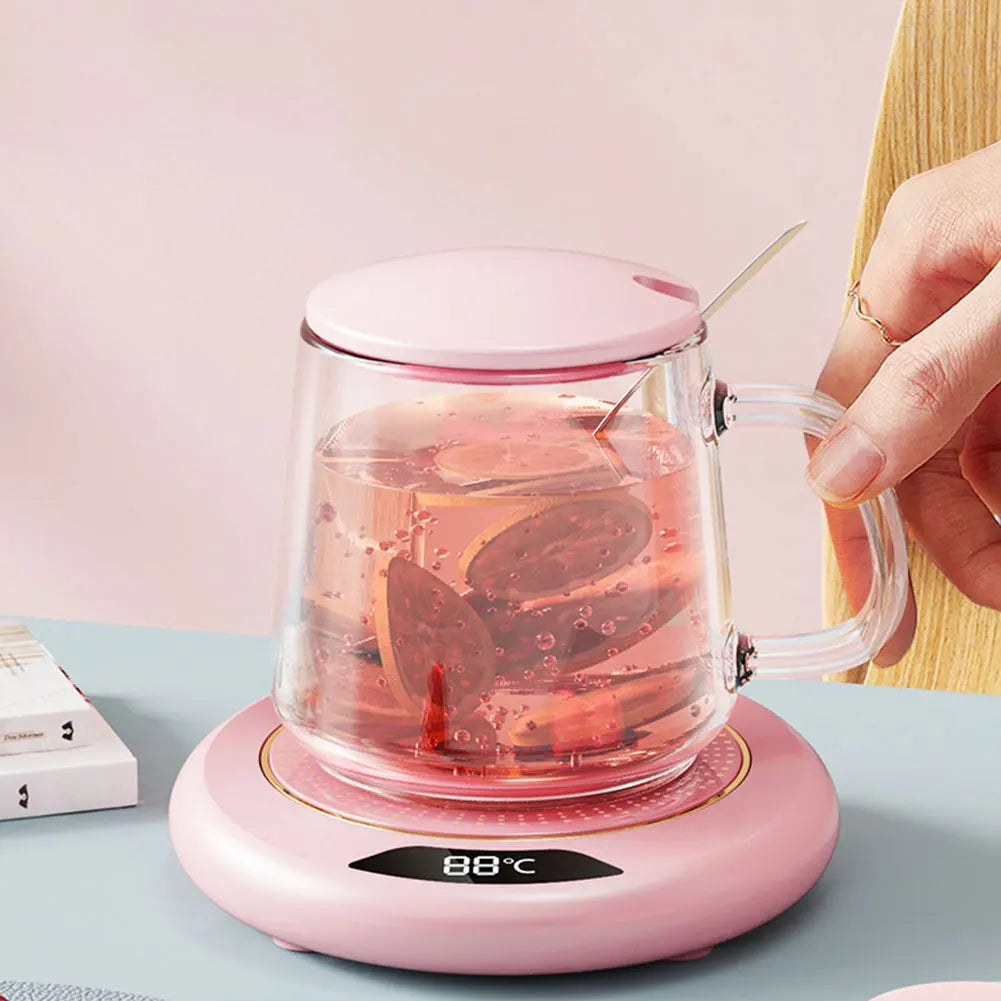 Mini Portable 55 degree USB Cup Warmer Coffee Mug Heating Coaster Smart Thermostatic Hot Plate Milk Tea Water Heating Pad Heater