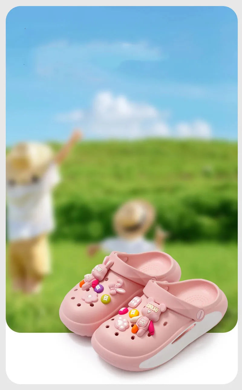 Casual Cute Non Slip Clogs For Girls, Breathable Lightweight Garden Clog Shoes For Indoor Outdoor Shower Beach Pool