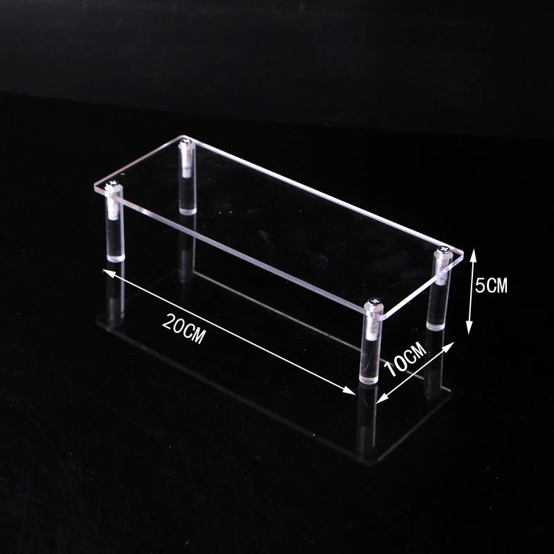 Acrylic Riser Display Stand Perfume Organizer Shelves for Amiibo Funko Figures Toys Cupcake Desserts Collection Cosmetic Jewelry