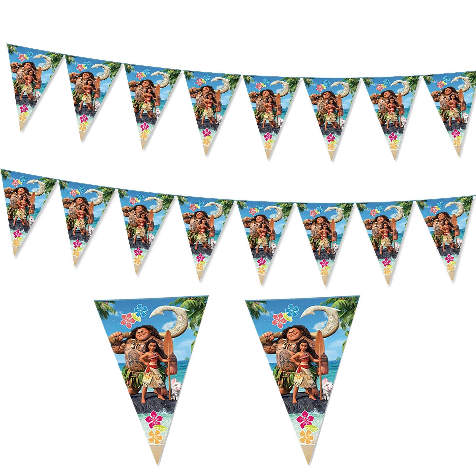 Moana 2 Party Decoration Disposable Tableware Set Paper Cups Plates Tablecloth Banner Balloon Cake Topper Gift Bag Baby Shower
