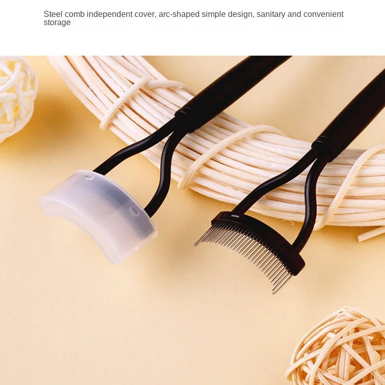 Eyelash Separator Metal Teeth Foldable Eyelash Curler Beauty Makeup Stainless Eyelash Brush Comb Mascara Curl Makeup Tool