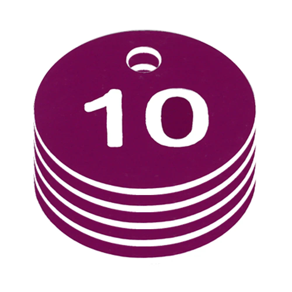 Dia 3.5CM Colorful Plastic Round Numbered Label for Husbandry Farm Beehive Box Sequential Numbers Tags Garden Animal Markers