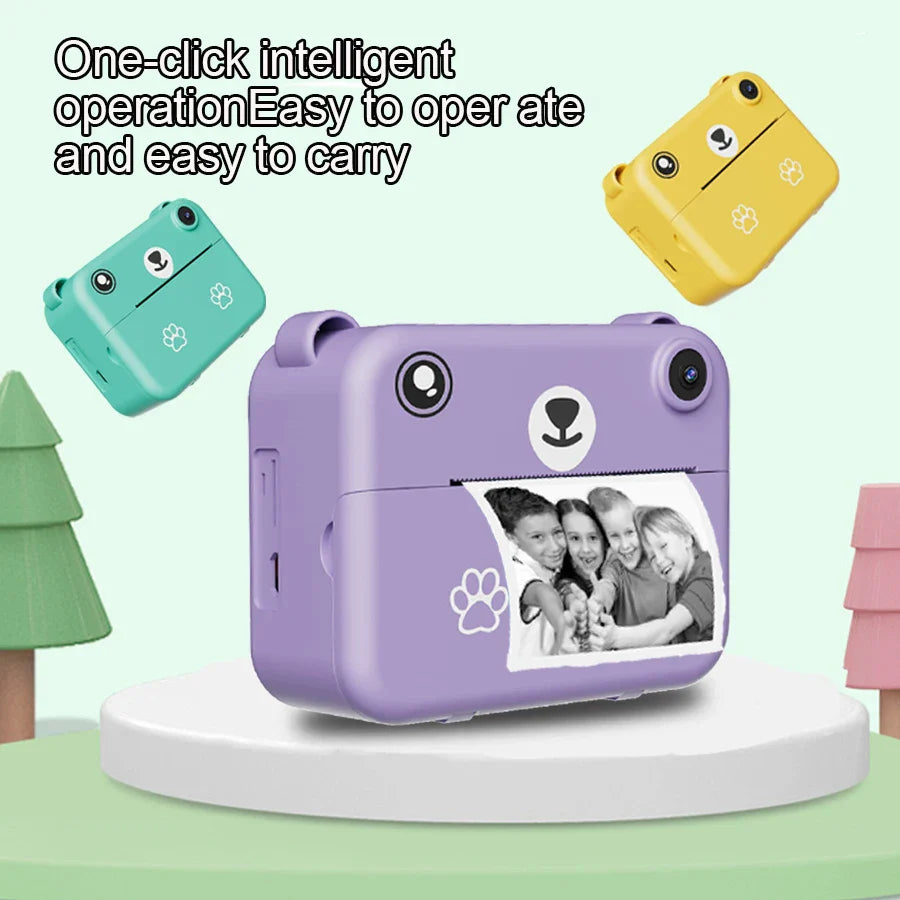 Digital Children Camera Photography Instant Print Camera 1080P HD Video Recorder Mini Thermal Printer Educational Birthday Gifts