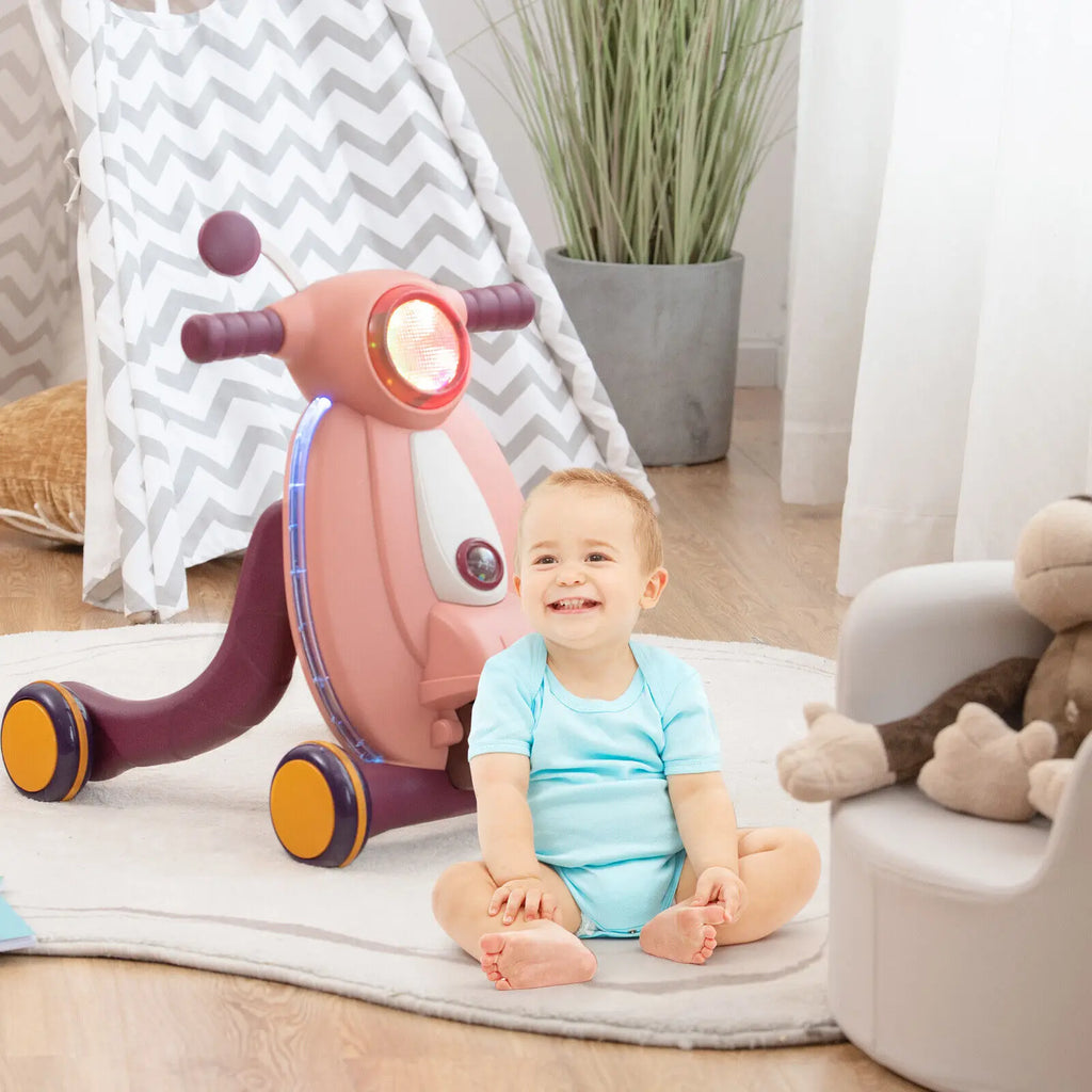 ERGOMASTER 2 in 1 Sit to Stand Baby Push Along Walker Early Development Toy Activity Center
