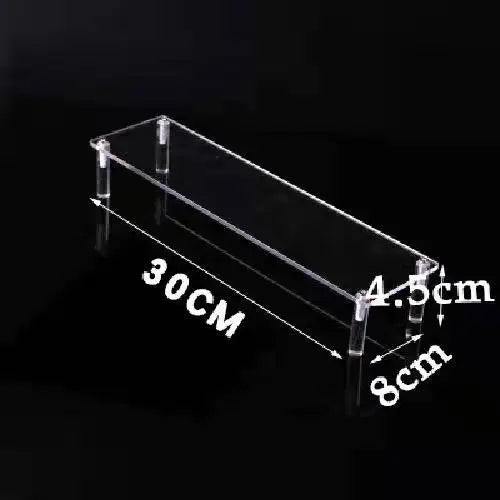 Acrylic Riser Display Stand Perfume Organizer Shelves for Amiibo Funko Figures Toys Cupcake Desserts Collection Cosmetic Jewelry