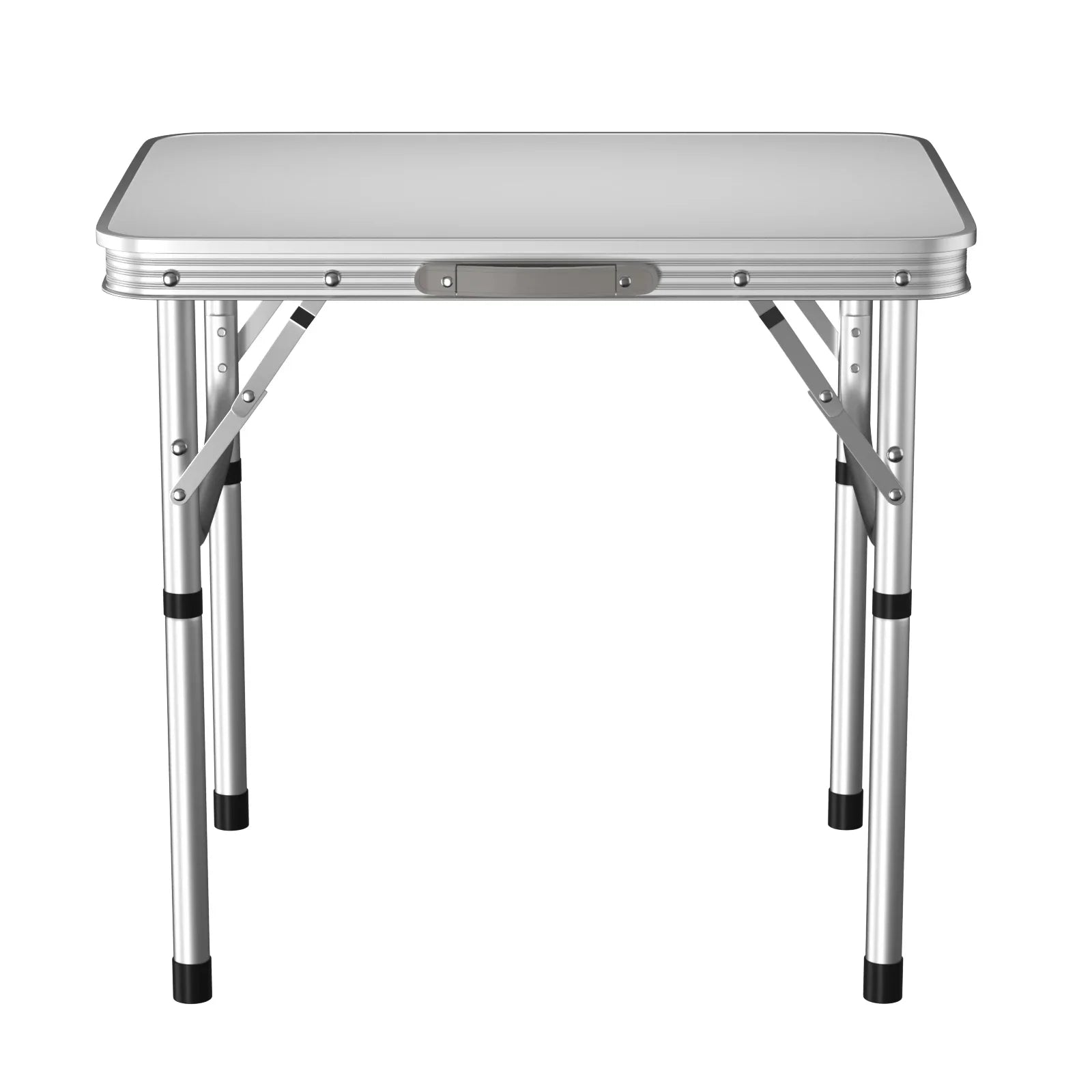Folding Camping Table Outdoor Indoor Garden Balcony Market Kitchen Work Table Adjustable White Portable Picnic Table 60x45 cm