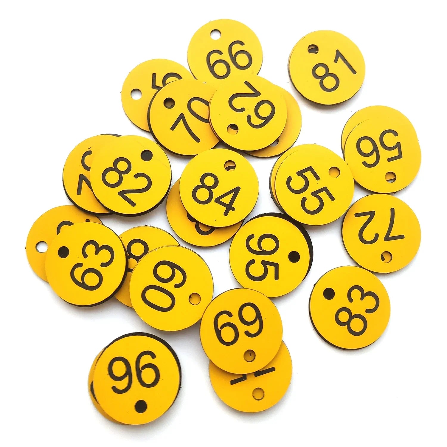 Numbered Sign Labels Beehive Tags Garden Box Mark with Hole Plant Markers  1-50 1-100 50pcs 100pcs