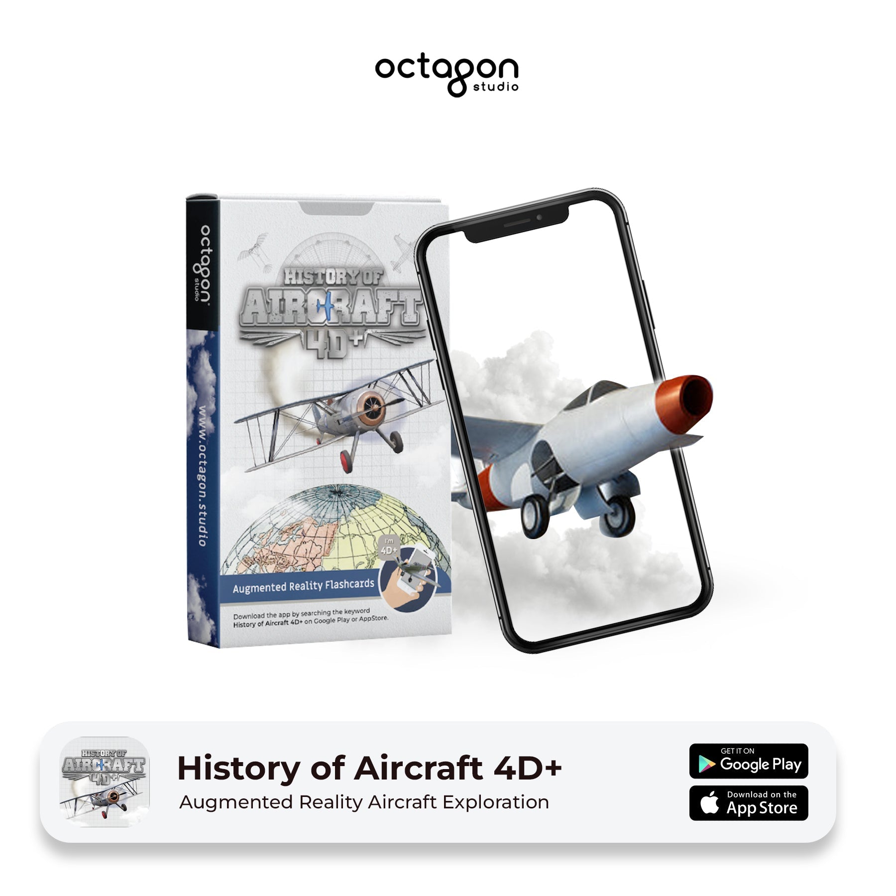 Aircraft 4D+ Augmented Reality Cards