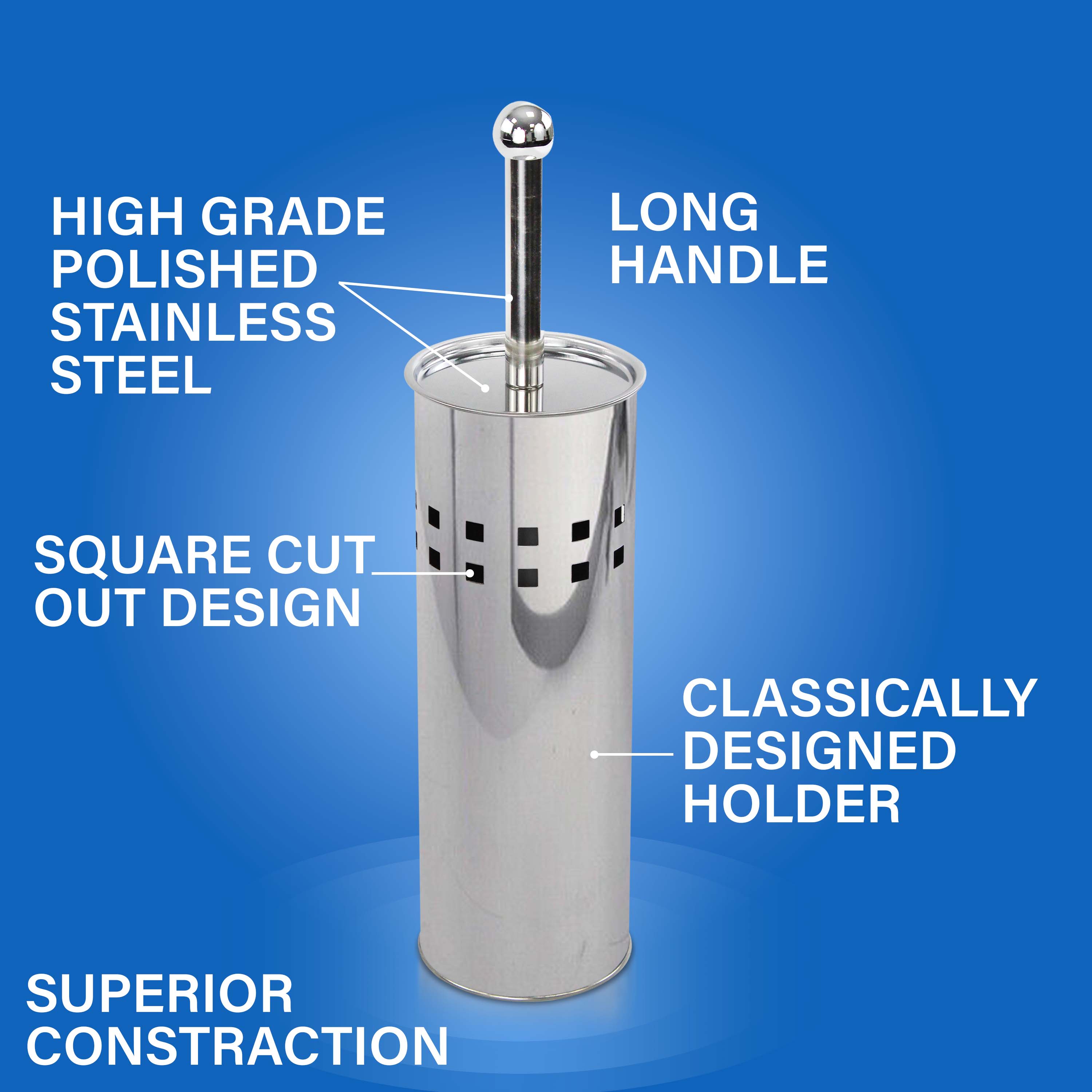 3L Pedal Bin with Toilet Brush Silver