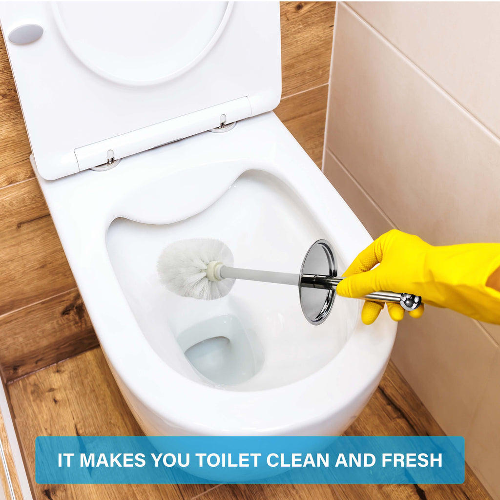 3L Pedal Bin with Toilet Brush Silver