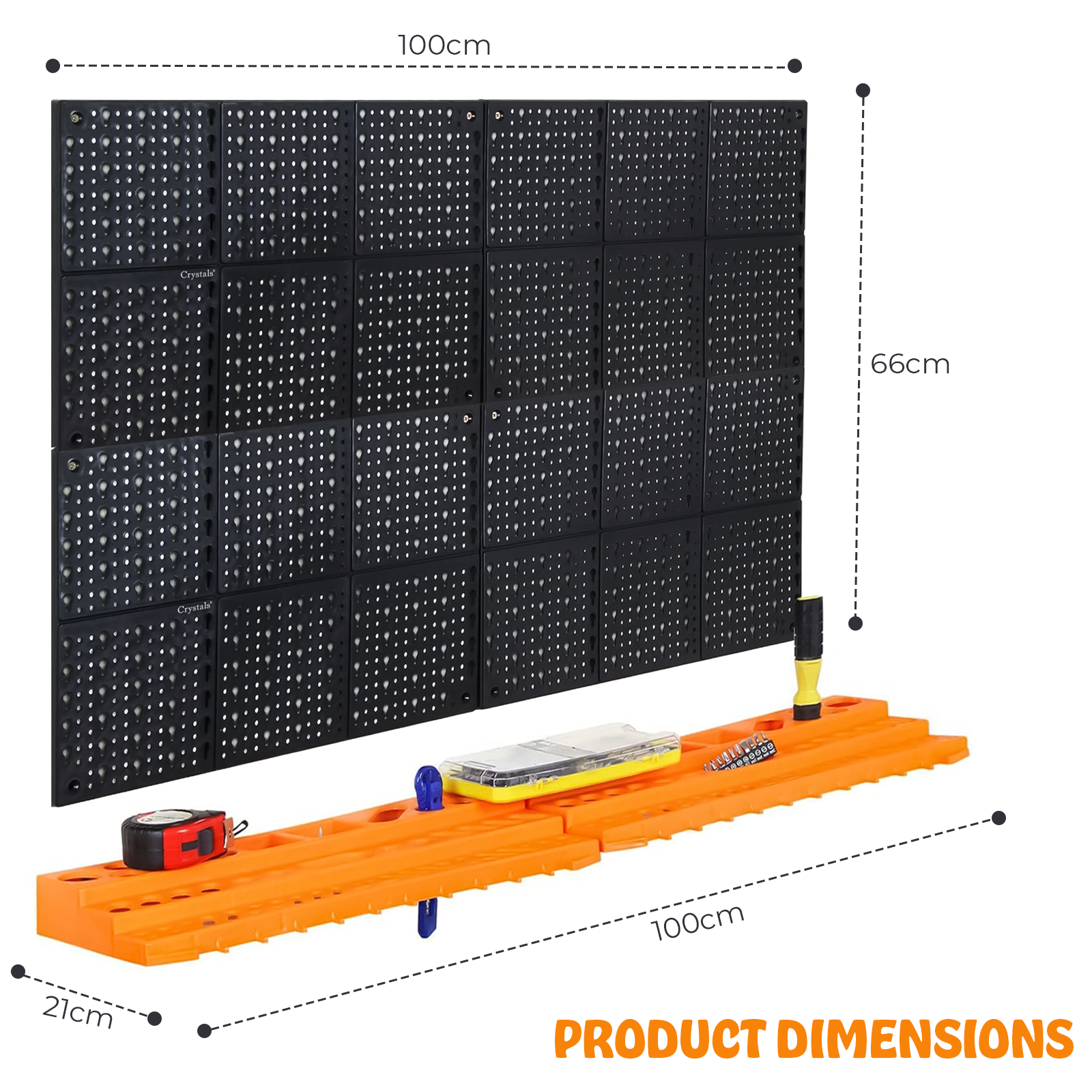 78 Pcs Wall Mountable Tool Organiser