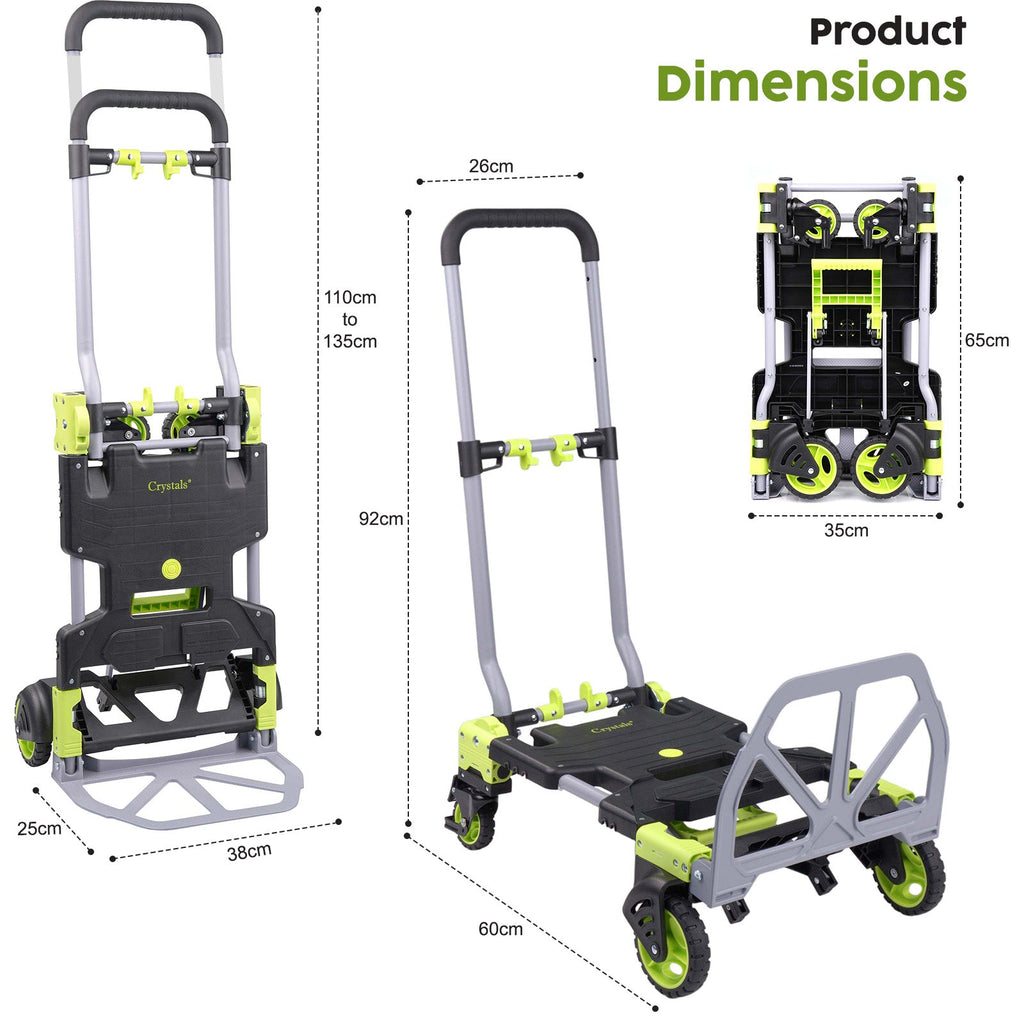 2-in-1 Hand Sack Truck Trolley - 120kg Load Capacity